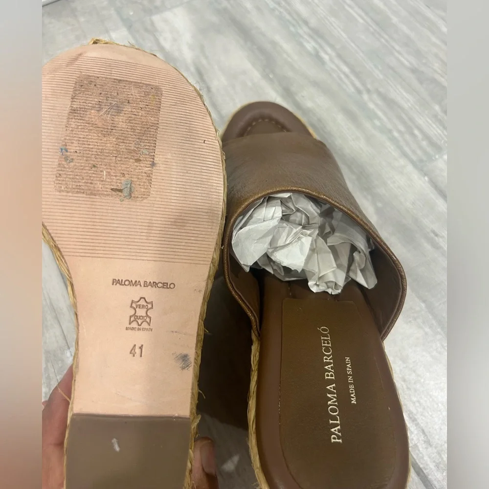 Paloma Barcelo Sz 41/10.5 Woven Platform Wedge Espadrilles Ritmo Jute